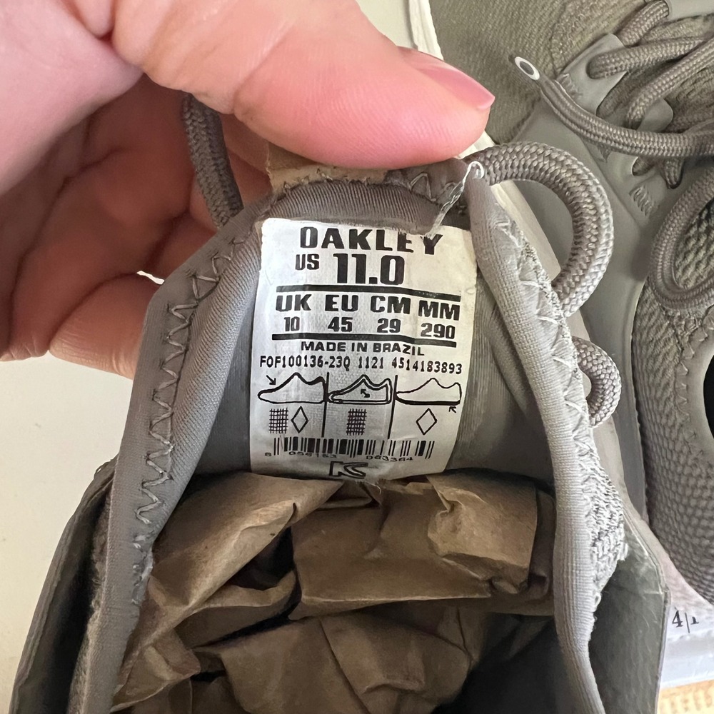 Oakley EVZero Edge Mens Grey Mesh Low‎ Top Sneakers FOF100136-23Q Size 11 - Picture 8 of 8